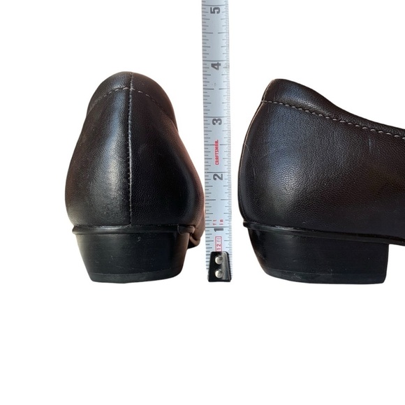 Black Leather Slip On Shoes - Picture 10 of 14